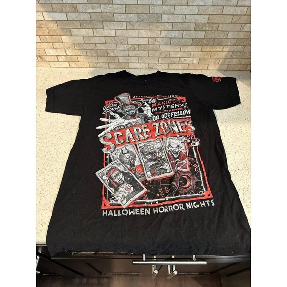 2023 Universal Studios Halloween Horror Nights HHN Scare Zone Oddfellow Shirt - Picture 1 of 2